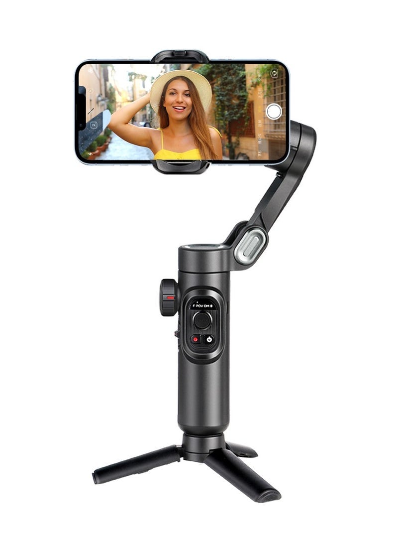 AOCHUAN XE Phone Gimbal Stabilizer 3-Axis Smartphone Foldable Gimbal for iPhone Gimble with Focus Wheel TikTok YouTube Vlog Stabilizer for iPhone 15 14 13 12 Pro Max & Android - Smart XE