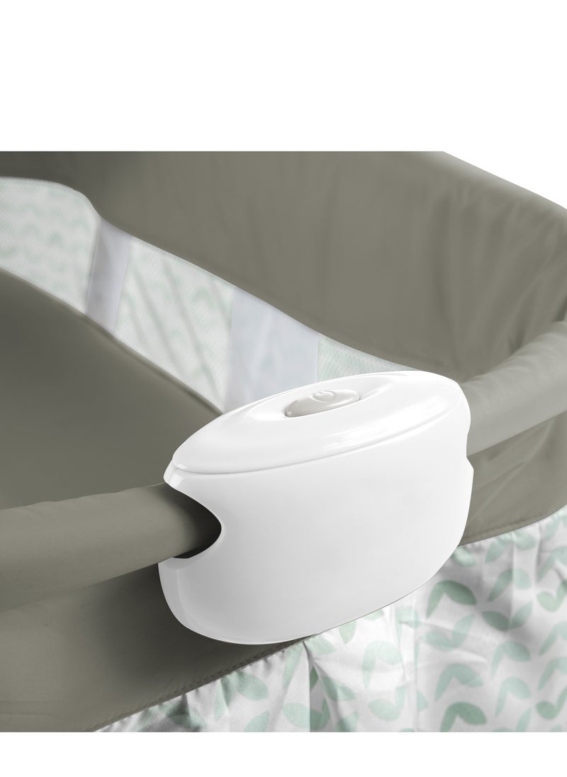 Ity by Ingenuity Snuggity Snug Soothing Vibrations Bassinet – Portable with Wheels, Cozy & Calming for Newborns, Nimbu