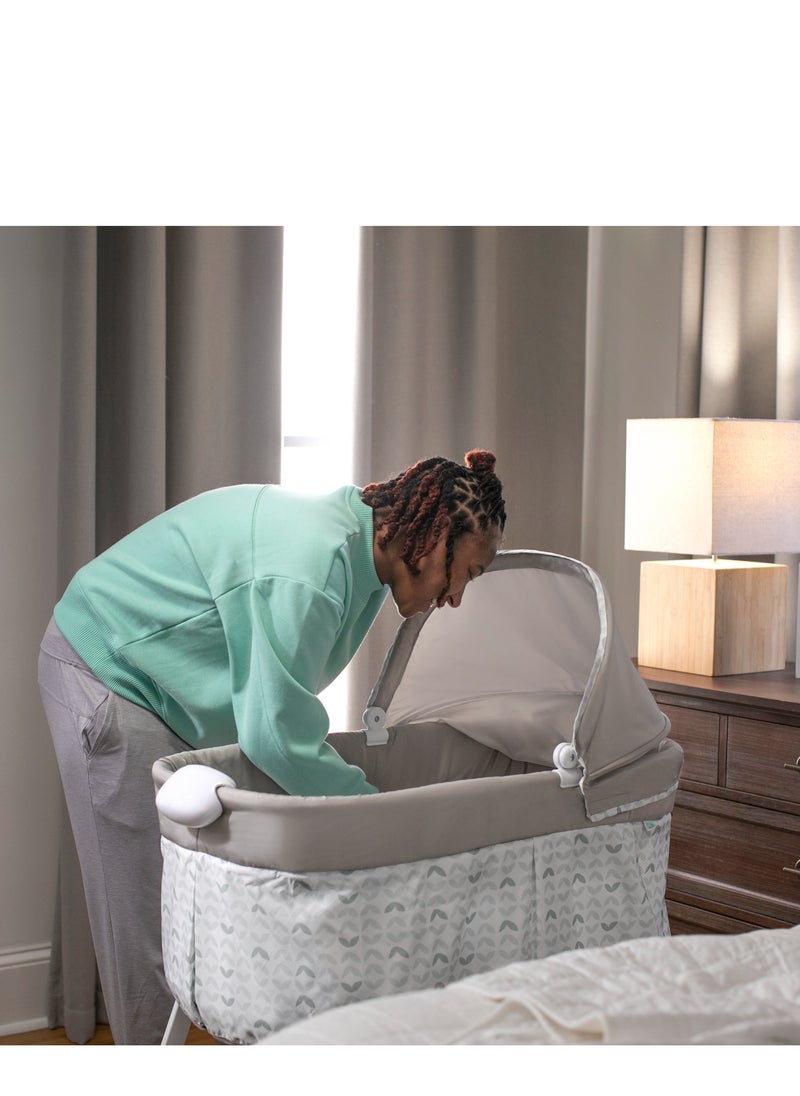 Ity by Ingenuity Snuggity Snug Soothing Vibrations Bassinet – Portable with Wheels, Cozy & Calming for Newborns, Nimbu