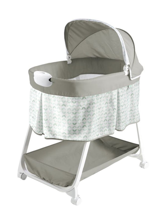 Ity by Ingenuity Snuggity Snug Soothing Vibrations Bassinet – Portable with Wheels, Cozy & Calming for Newborns, Nimbu