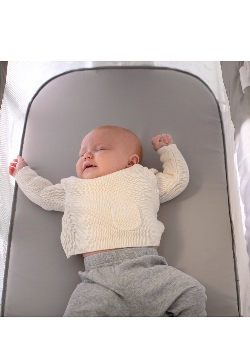 Ity by Ingenuity Snuggity Snug Soothing Vibrations Bassinet – Portable with Wheels, Cozy & Calming for Newborns, Nimbu