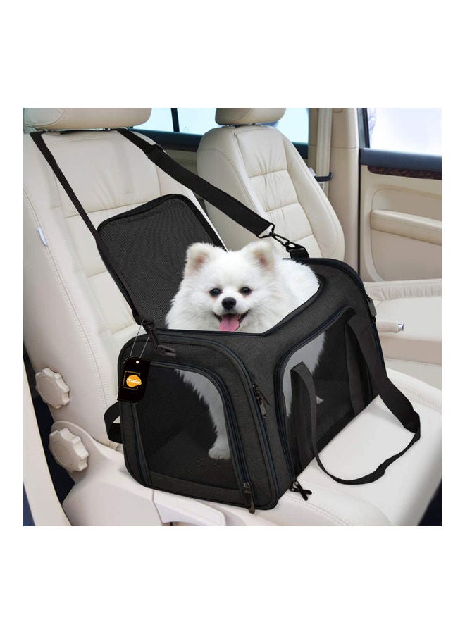 Upgraded Version Of The Portable Pet Bag Is Light And Breathable Black 51 x 34 x 34cm