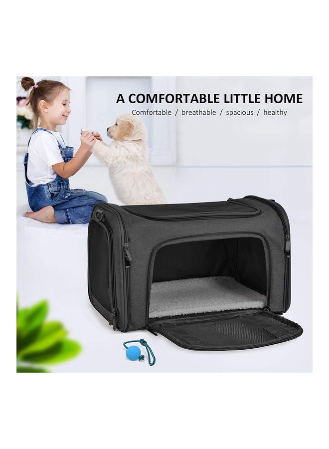 Upgraded Version Of The Portable Pet Bag Is Light And Breathable Black 51 x 34 x 34cm