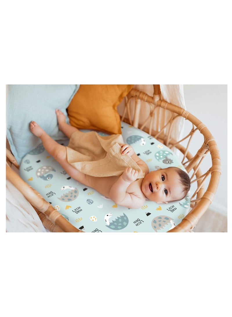 Soft Stretchy Bassinet Sheet Set 2 Pack Universal Fit for Cradles Baskets Mattresses Boys Girls Nursery Essentials