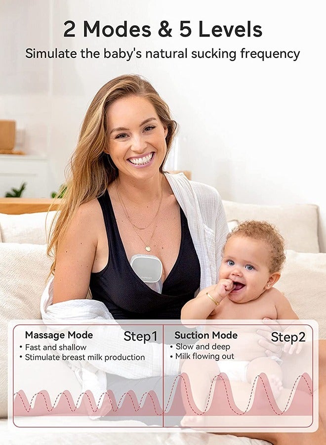 Electric Wearable Breast Pump With 2 Modes And 5-Level