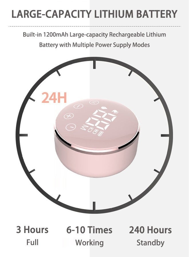 Wearable Electric Breast Pump With 3 Modes And LCD Display, White