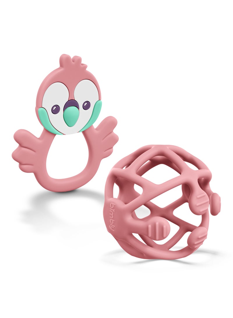 baby Silicone Teethers set Pink