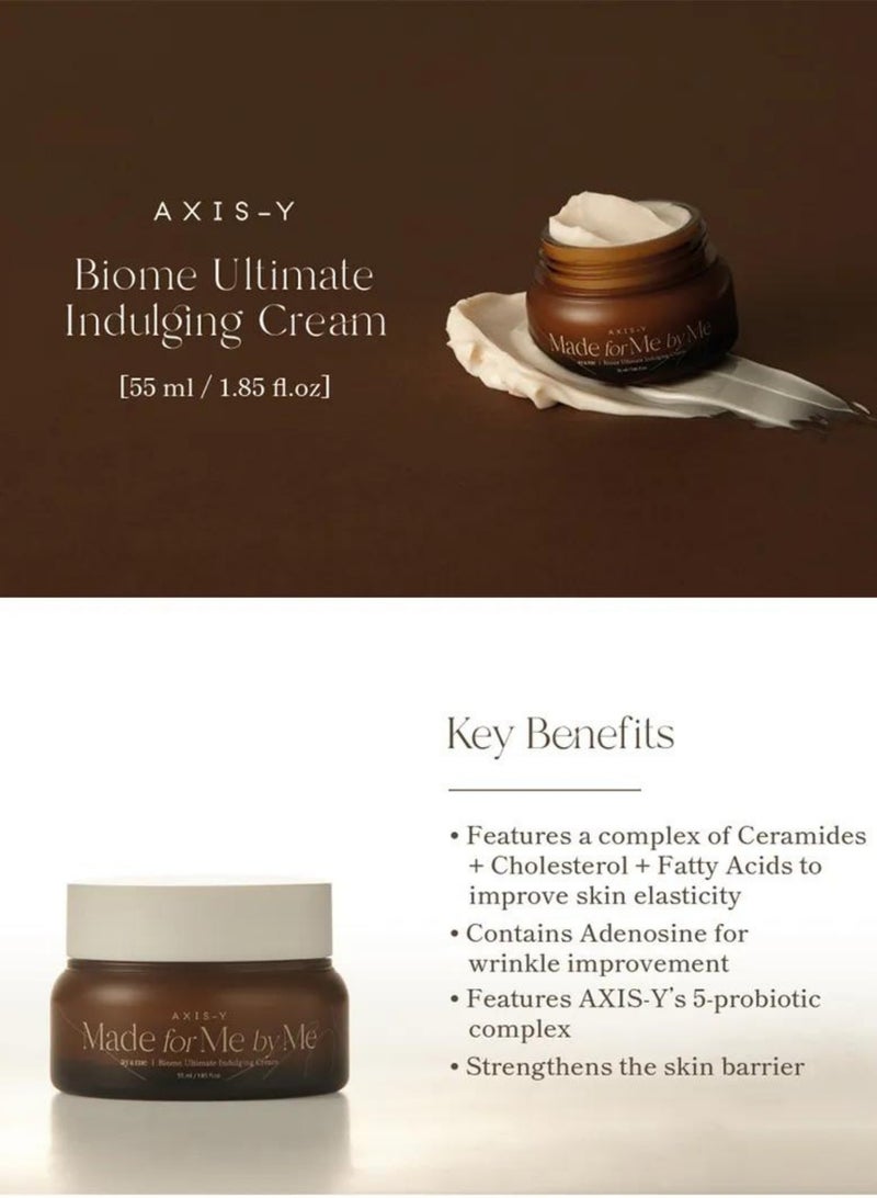 AxisY Made for Me by Me Biome Indulging Cream – 55 ml | Rich, Nourishing Cream with Biome Technology for Hydrated and Radiant Skin