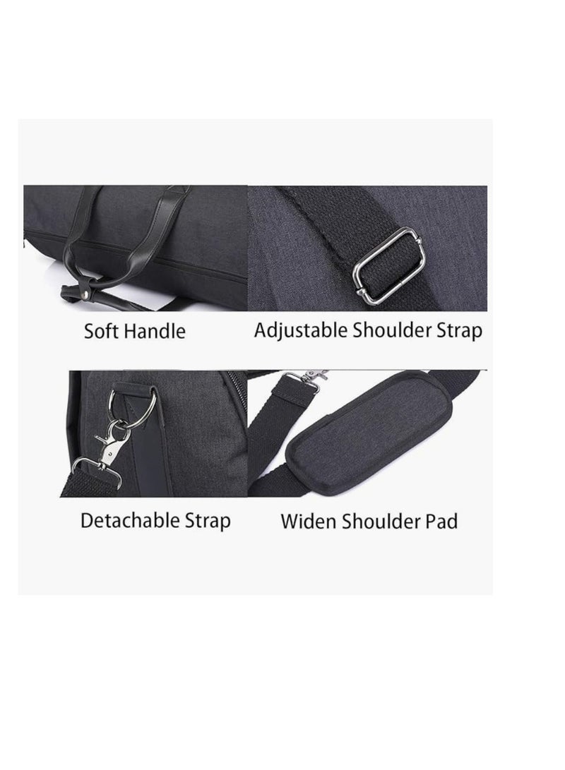 Garment Bag Travel Duffle Bag with Shoulder Strap for Garment Convertible Suit Travel Bag for Men Women Large Crossbody Bag with Garment Cover & Shoe Pouch Foldable Carry On Garment Handbag