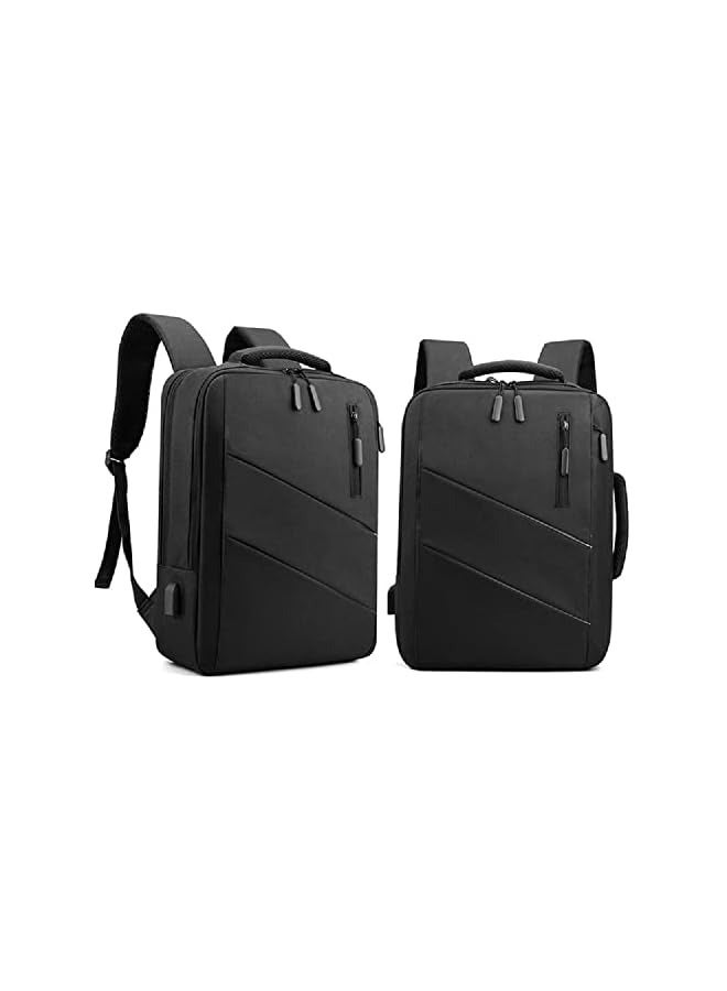 Business Laptop Backpack Bag with USB Charger Port Handle Laptop Bag Fits 15.6 Inch Computer for School Backpack