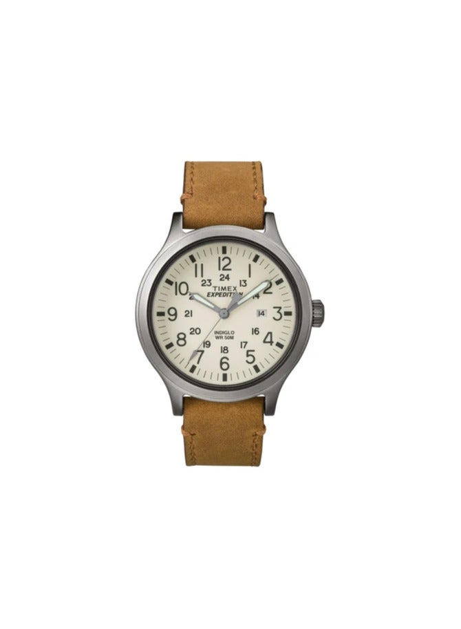 Timex Brass Analog Men's Watch With Tan Leather Band TW4B06500