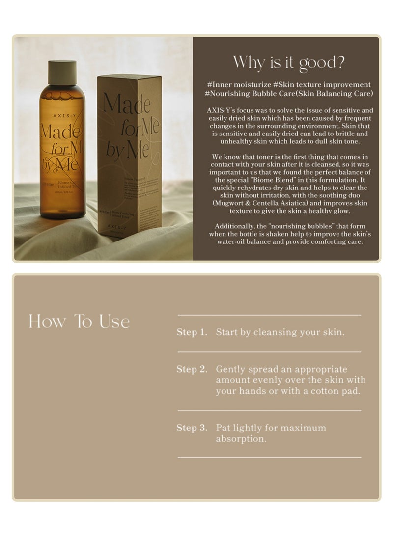 Axis-Y Made for Me by Me Indulging Cream – 55 ml, Cleansing Oil – 200 ml, Infused Toner – 200 ml, & Sunscreen – 50 ml Pack | Complete Skincare Routine for Hydration, Radiance, and Protection