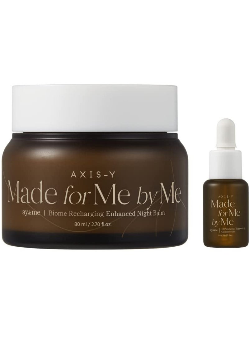 AxisY Made for Me by Me Night Balm – 80 ml & 10 Pantenol Supporting Concentrate – 8 ml Pack | Overnight Hydration & Repair for Glowing Skin