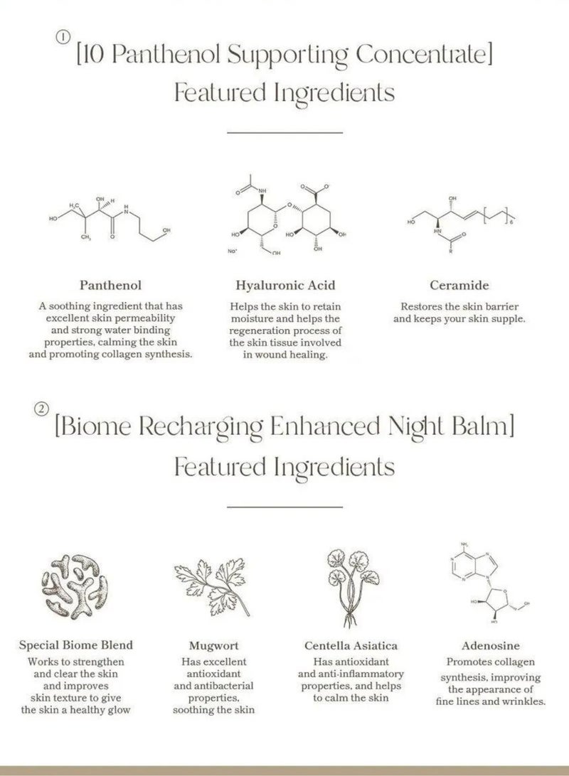 AxisY Made for Me by Me Night Balm – 80 ml & 10 Pantenol Supporting Concentrate – 8 ml Pack | Overnight Hydration & Repair for Glowing Skin