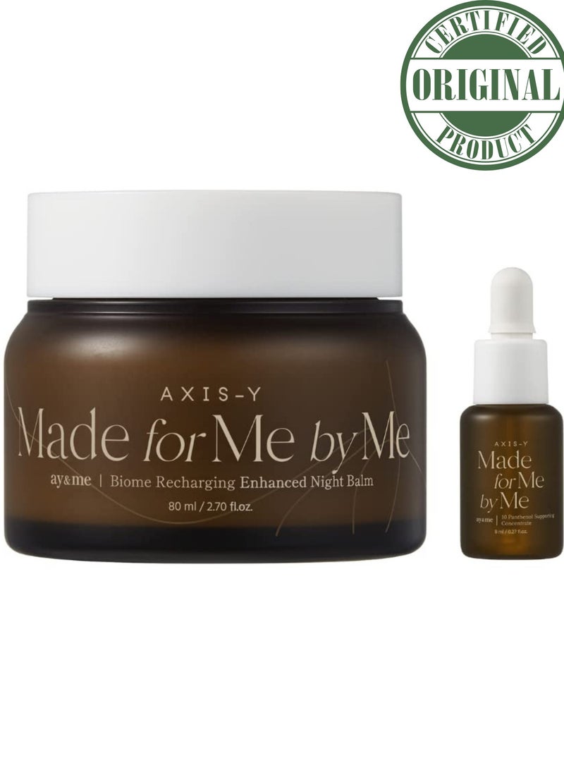 AxisY Made for Me by Me Night Balm – 80 ml & 10 Pantenol Supporting Concentrate – 8 ml Pack | Overnight Hydration & Repair for Glowing Skin