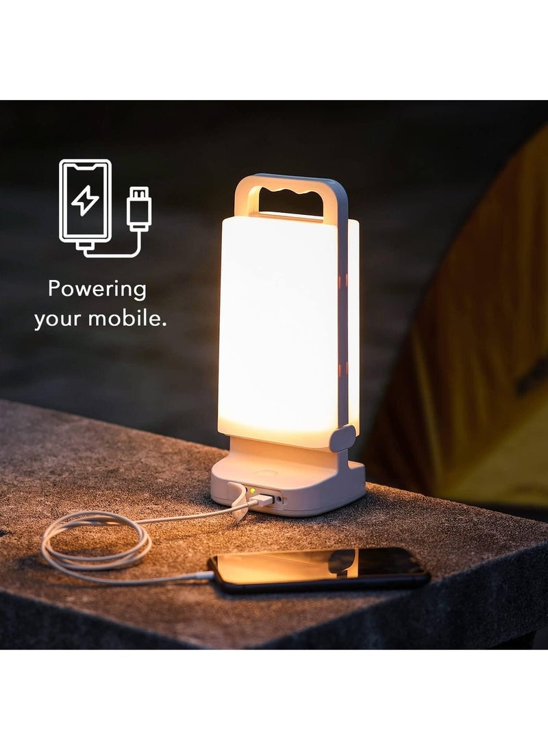 Solar Camping Lights Rechargeable Lantern 4400mAh 80 Hours Battery Life for Tent, Emergency Outages, LED Dimmable Lamp Indoor/Outdoor Use [Energy Class A]