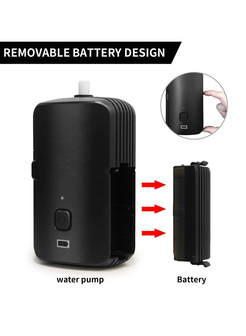 Portable Outdoor Shower, 4400mA Detachable Battery, USB Charging, LED Lighting, Battery Campsite Shower, Self Suction Water Pump, for Camping, Hiking, Traveling