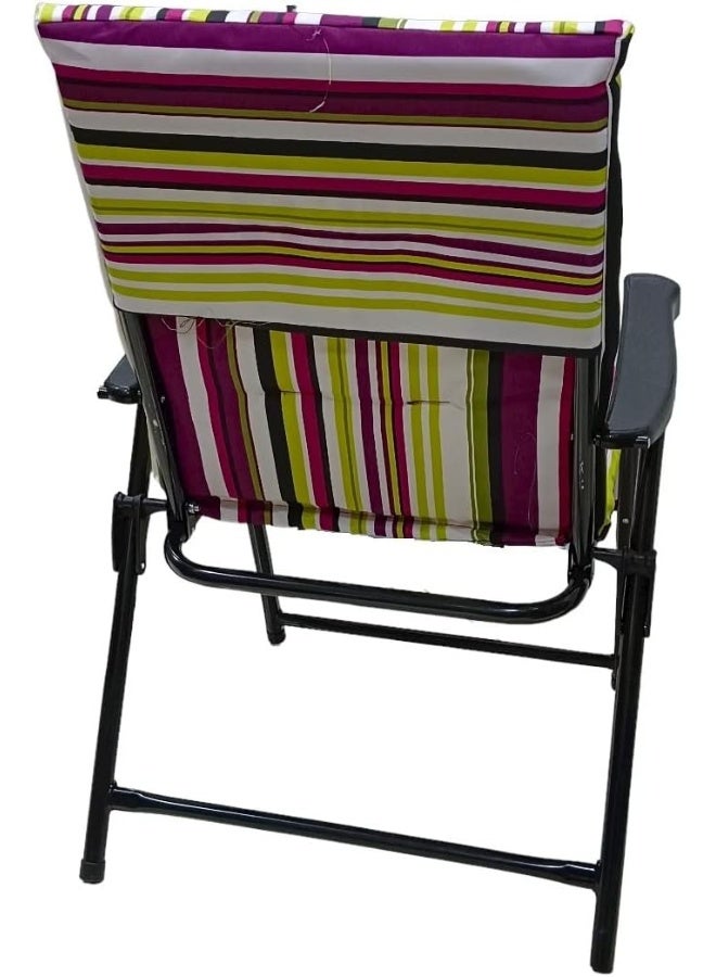 Foldable Camping Chair Cusion | Beach Chair Lightweight | Alsaqer Camping Chair With Cusion | Beach Chair | Heavy Picnic Chair | Travel Chair | Outdoor Chair | Arabic Sadu Chair