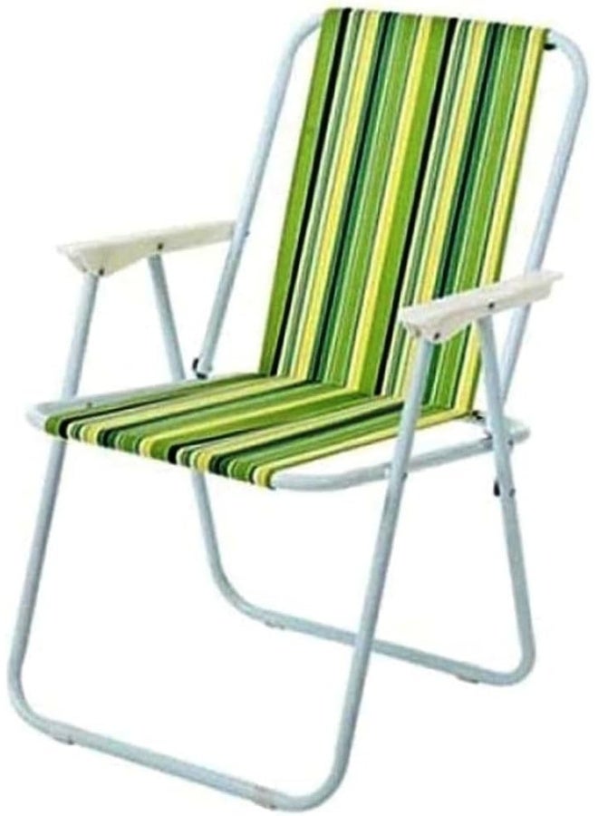 Foldable Camping Chair | Beach Chair (Green) | Foldable Chair | Garden Chair | Fishing Chair | Travel Chair | Trip Chair | Light Weight Picnic Chair And Festival Chair