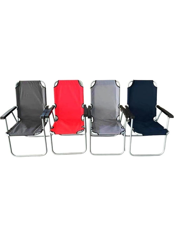 Foldable Camping Chair With Hand Rest, Heavy Quality | Outdoor Chair As Fishing Chair Or Festival Picnic Chair And Beach Chair | Lightweight And Durable For Outdoor Activities