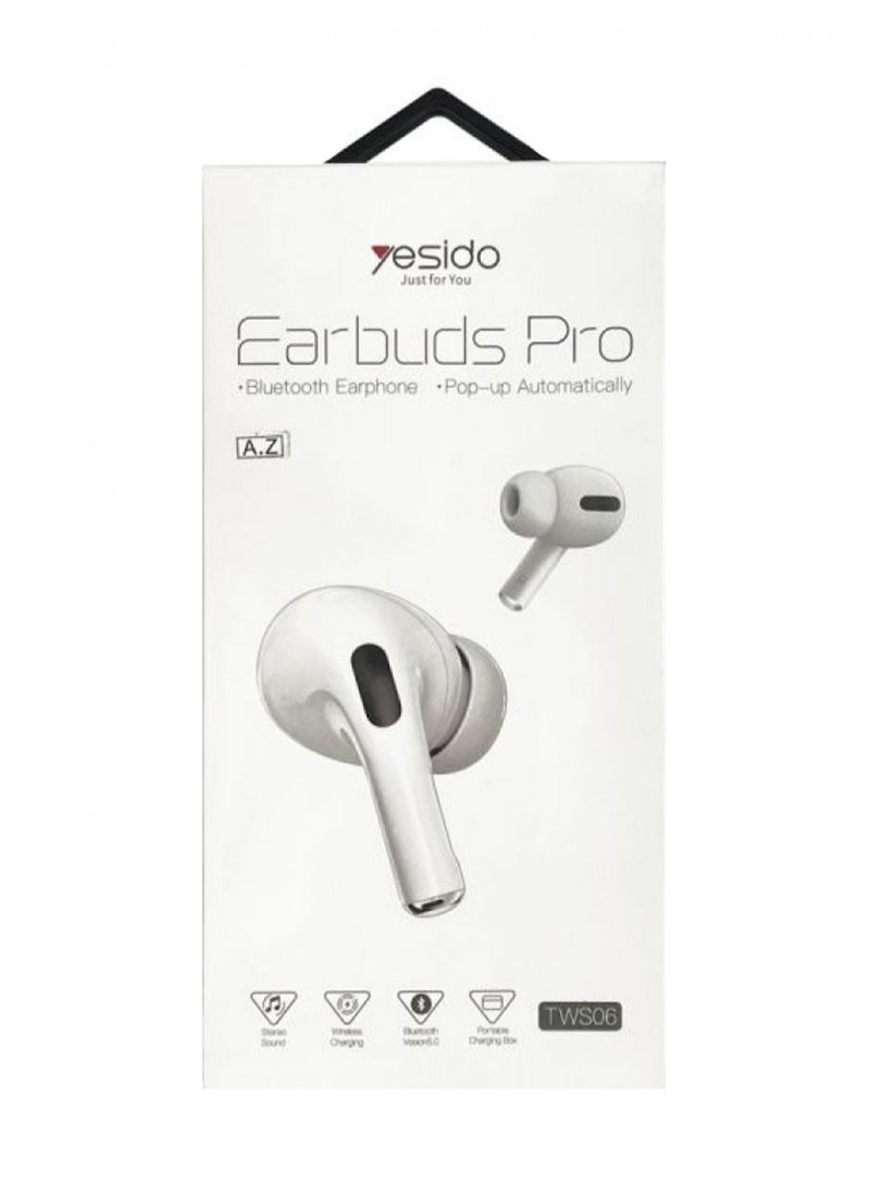 Yesido TWS06 Earbuds Pro Bluetooth 5.0 Wireless Earphone  Enhanced Sound Quality - White