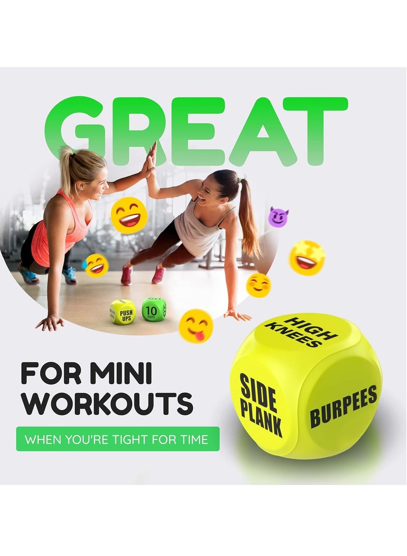 4pcs Workout Dice - Fun Exercise Dice for Solo or Group Classes, 6-Sided Foam Fitness Dice Great Dynamic Exercise Equipment