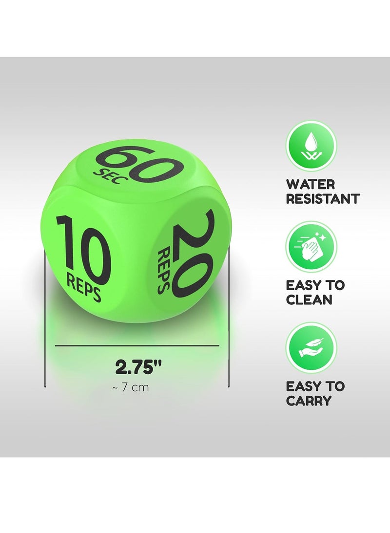 4pcs Workout Dice - Fun Exercise Dice for Solo or Group Classes, 6-Sided Foam Fitness Dice Great Dynamic Exercise Equipment