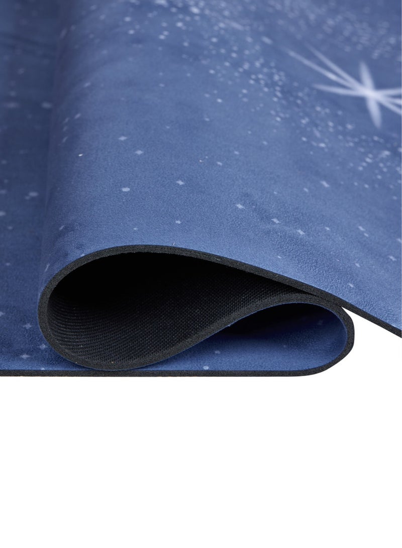 Prickly Pear STARGAZE Non-Slip Suede Top 4mm Thick Yoga Mat with Carry Strap for Exercise and Fitness