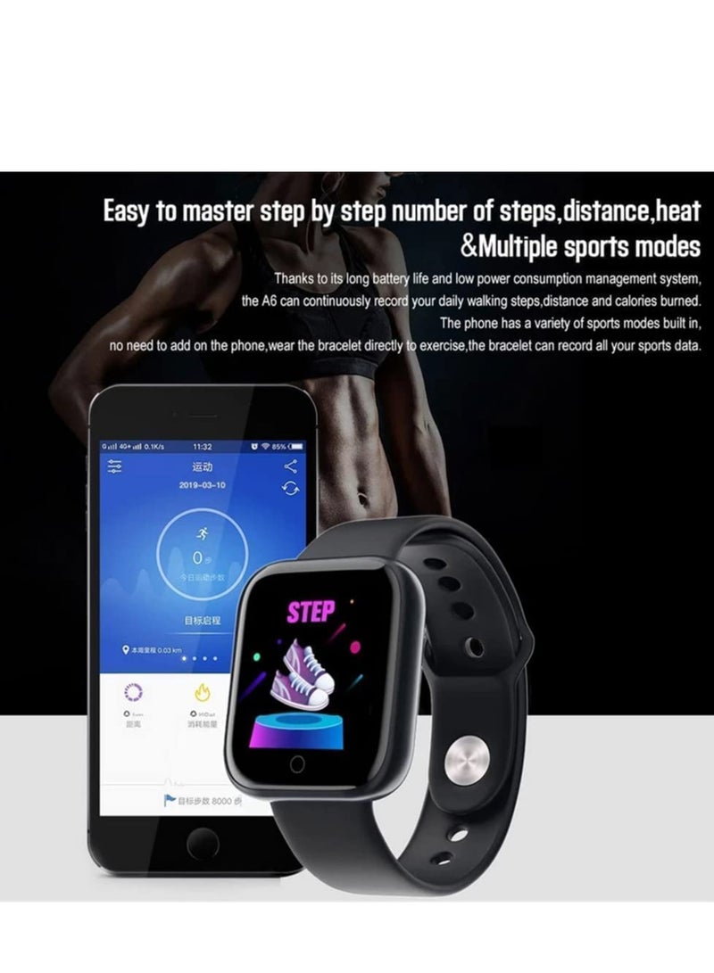 Smart Watch, Sport Waterproof Smartwatch, Fitness Tracker with Heart Rate Blood Pressure, Sleep Monitor, Sleep Monitor,Message Call Reminder Smart Watch, Compatible for iOS/Android