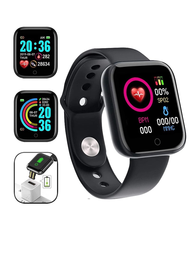 Smart Watch, Sport Waterproof Smartwatch, Fitness Tracker with Heart Rate Blood Pressure, Sleep Monitor, Sleep Monitor,Message Call Reminder Smart Watch, Compatible for iOS/Android