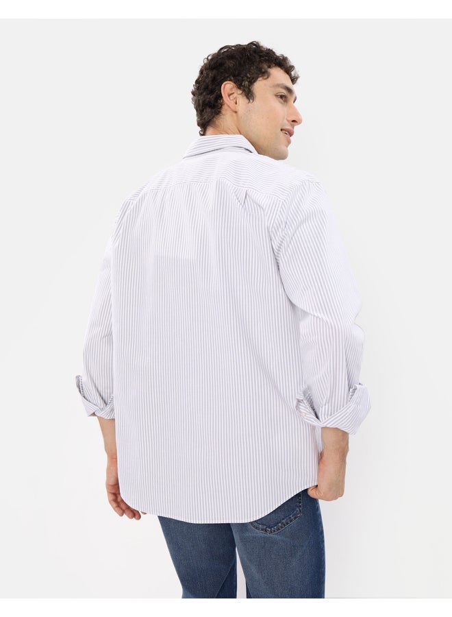 AE Striped Everyday Oxford Button-Up Shirt