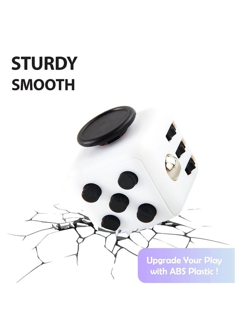 4 Pack Stress Relief Fidget Cube Toys Ideal For All Ages Office Classroom Fun Gift White Pink Purple Blue