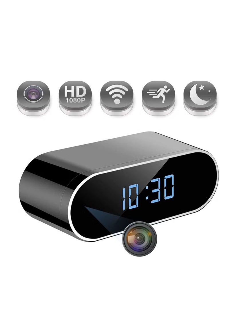 Hidden Spy HD 1080P Camera Clock WiFi with Night Vision and Motion Detective Monitor Video Recorder For Home Office Security With Audio