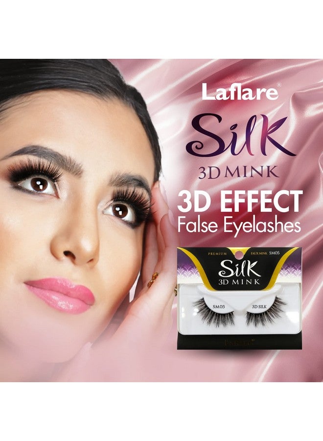 3D Silk Mink Premium Faux Mink Eyelashes Cat Eyes Wispy Fluffy Soft As Mink Multilayered False Lashes  (Sm03)