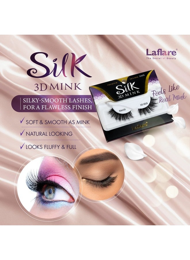 3D Silk Mink Premium Faux Mink Eyelashes Cat Eyes Wispy Fluffy Soft As Mink Multilayered False Lashes  (Sm03)