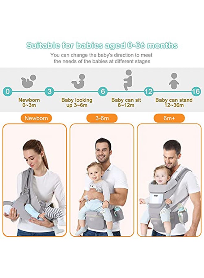 9 In 1 Baby Carrier With Hip Seat, 0 - 36 Months