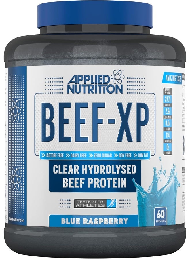 Beef Xp Clear Hydrolysed Beef Protein Isolate Fruit Juice Style Dairy Free Beef Protein Powder Lactose 1.8Kg 60 Servings Blue Raspberry