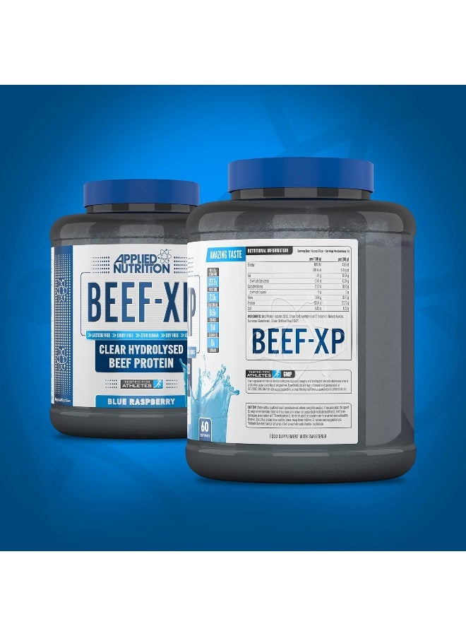 Beef Xp Clear Hydrolysed Beef Protein Isolate Fruit Juice Style Dairy Free Beef Protein Powder Lactose 1.8Kg 60 Servings Blue Raspberry