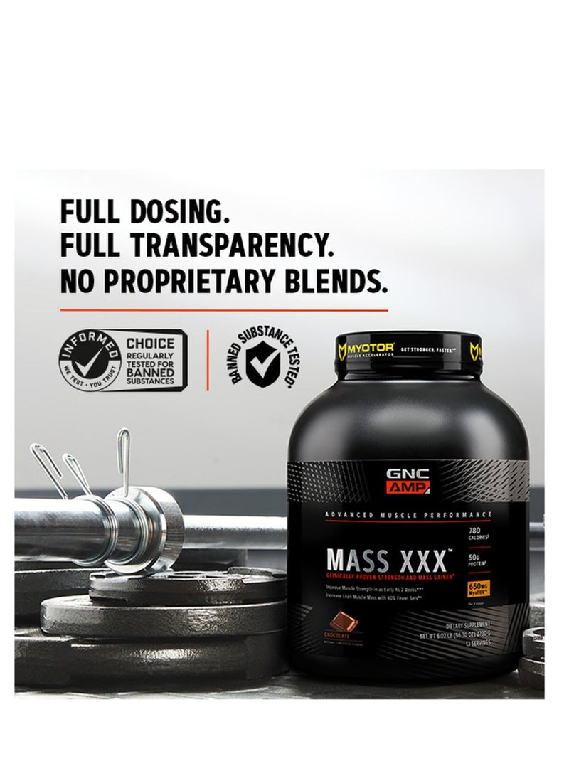 GNC AMP MASS XXX™ WITH MYOTOR® [(CHOCOLATE 99.2 OZ)