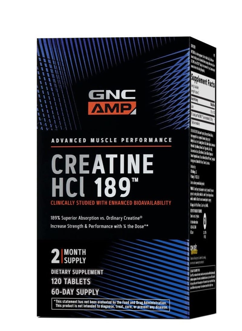 GNC AMP HCl 189, 120 Tablets