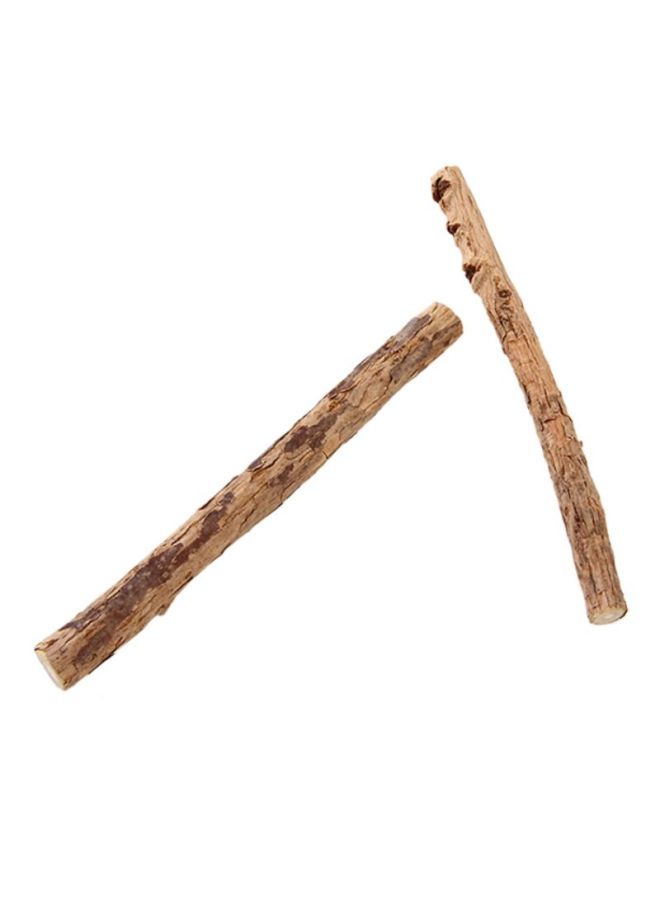 2-Piece Matatabi Catnip Molar Sticks Yellow 17x0.5x3.8cm