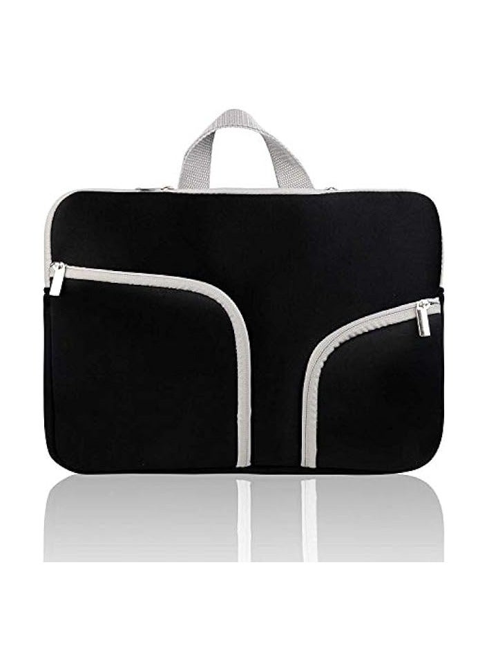 Zipper Briefcase Handbag Sleeve Bag for Macbook Air/Pro 13in Laptop Netbook, Black