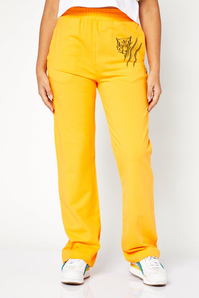Women Sportswear Fit Training Sweatpants, Orange Combo