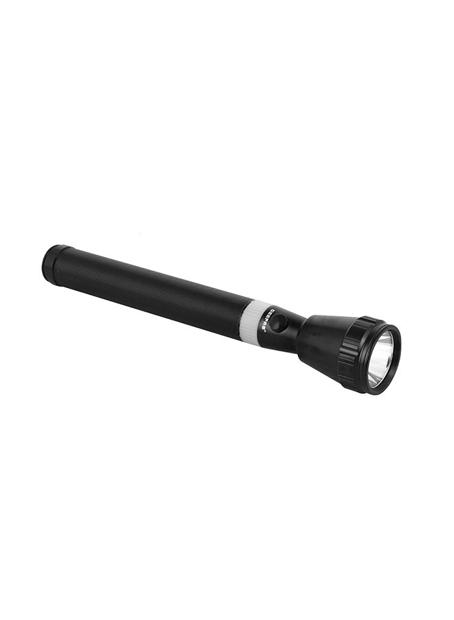 Rechargeable LED Flashlight - LED Torch with 2000 Meters Range, Portable Design & 4 Hours Working |Perfect for Camping Bicycle Hiking & Emergency Black/White 285mm