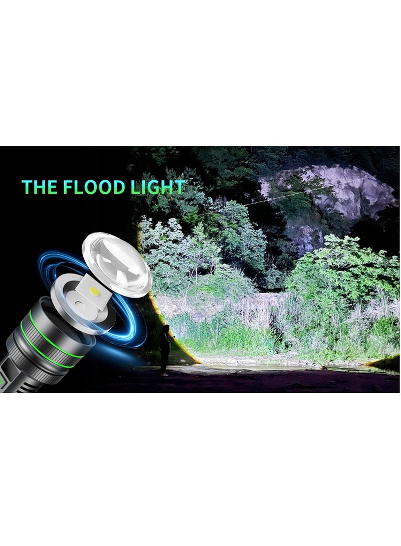 Strong Light Lantern High Power LED Flashlight USB Rechargeable Powerful Tactical Torch Super Long Range Lamp Outdoor Fishing