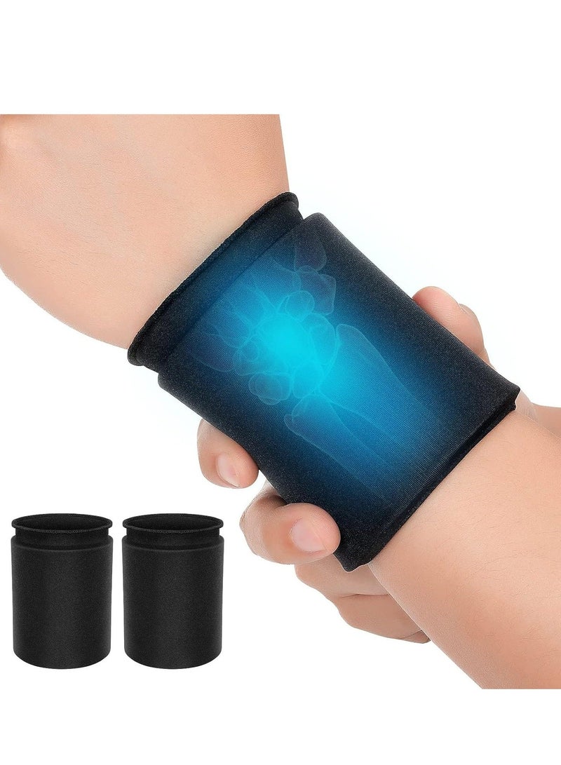 Wrist Ice Pack Wrap for Carpal Tunnel Relief, 2 Packs Hot&Cold Therapy Gel Cold Hand Injuries Compression Rheumatoid Arthritis, Tendinitis, Swelling, Bruises