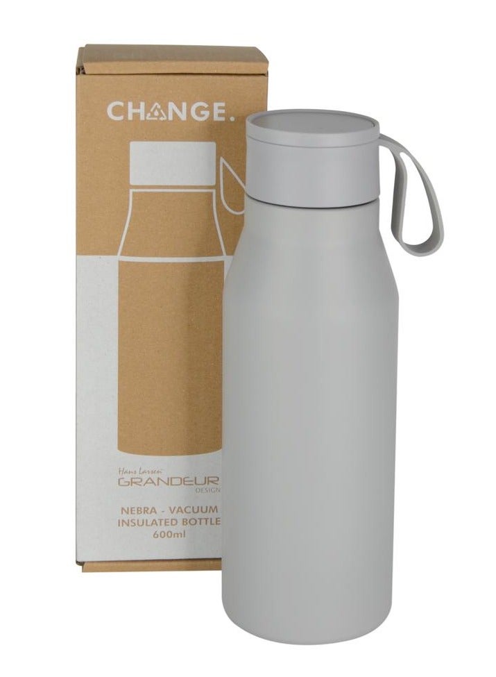 R-NEBRA - CHANGE Collection Recycled Stainless Steel Vacuum Bottle with Loop - Grey