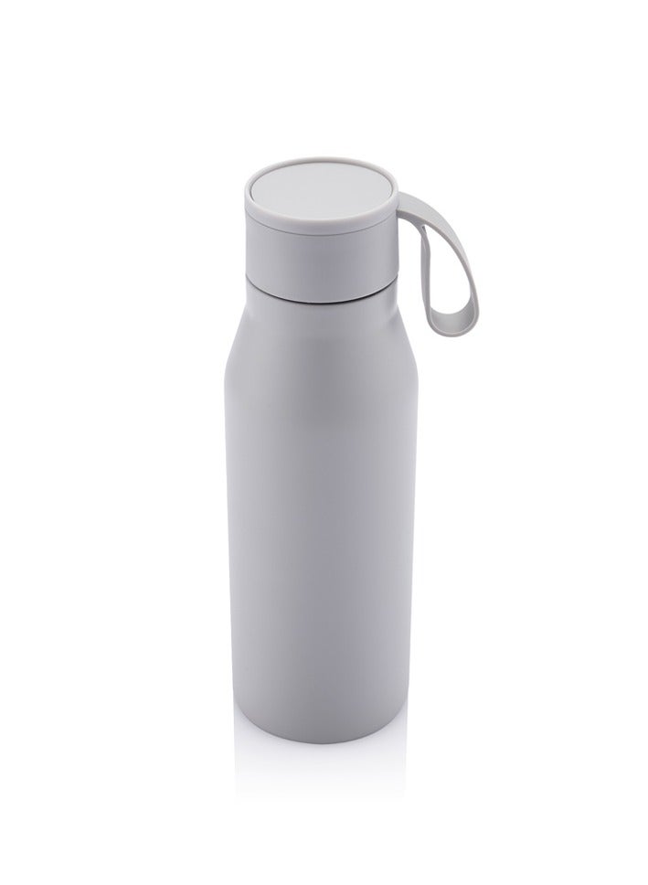 R-NEBRA - CHANGE Collection Recycled Stainless Steel Vacuum Bottle with Loop - Grey