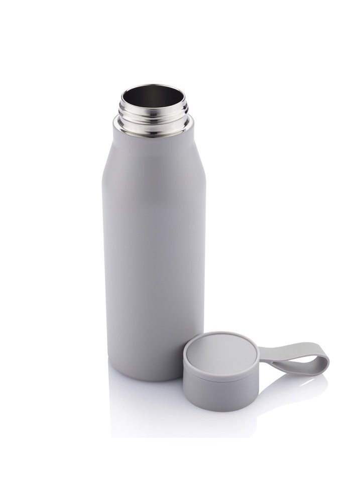 R-NEBRA - CHANGE Collection Recycled Stainless Steel Vacuum Bottle with Loop - Grey