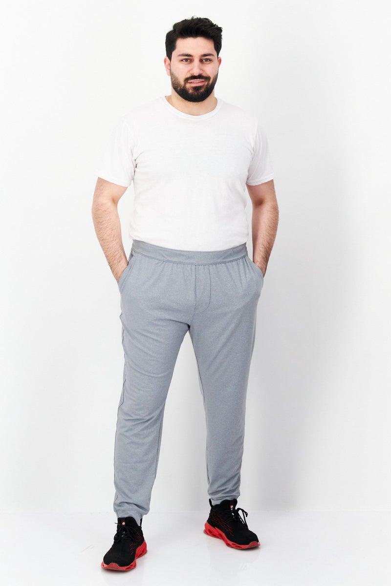 Men Heather Pull On Sweatpants, Heather Grey